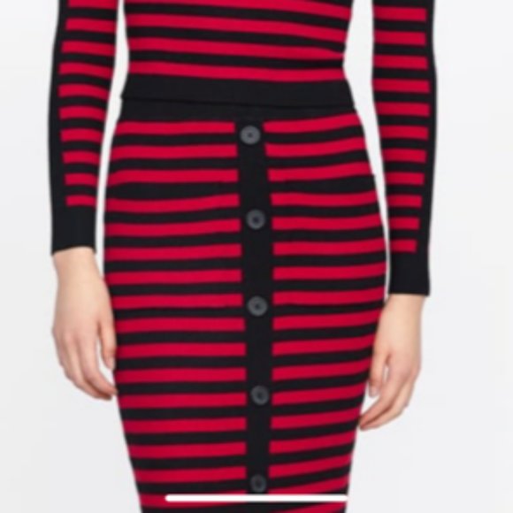 NWT Zara Striped Bodycon Skirt - Picture 4 of 4